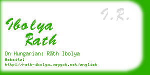 ibolya rath business card